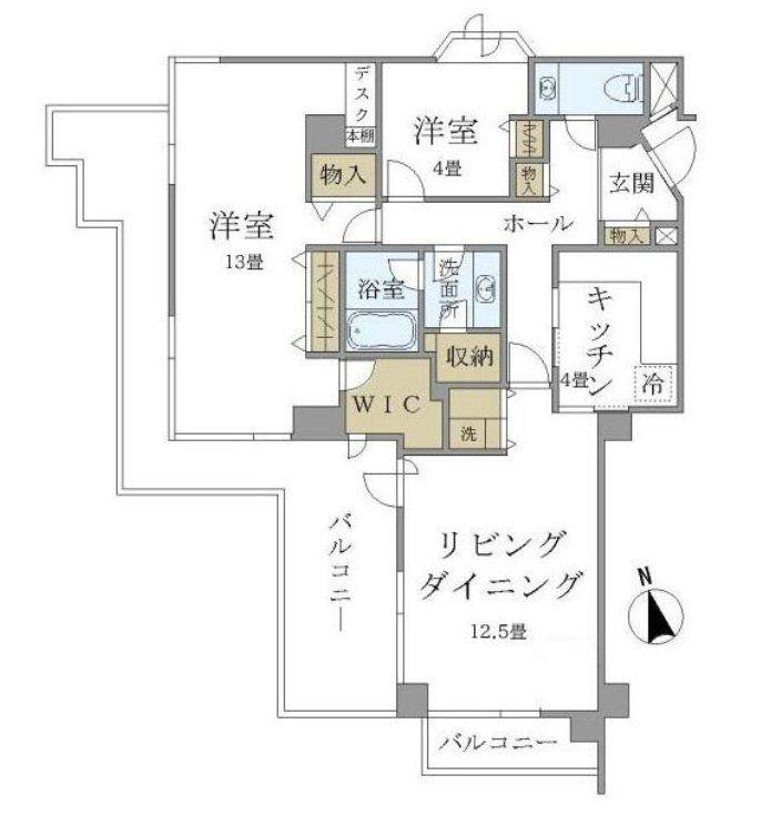 ホフ・リラックス三軒茶屋(2LDK/1階)の間取り写真