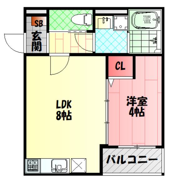 エル ソフィー(1LDK/1階)の間取り写真