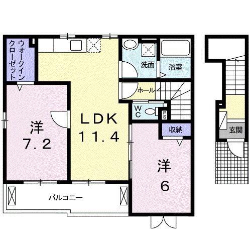 サンシャインM・M A(2LDK/2階)の間取り写真