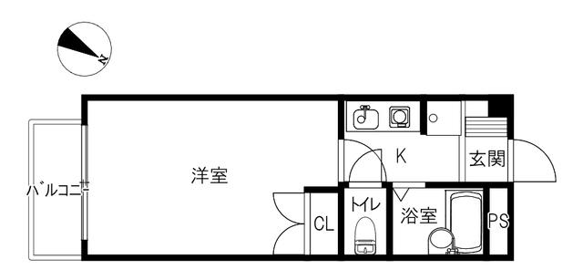 メゾンドTESTONI(1K/3階)の間取り写真