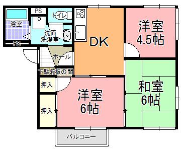 MISON EDEL(3DK/2階)の間取り写真