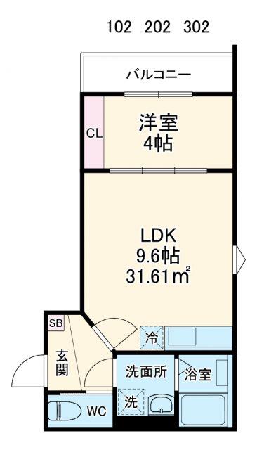 GRADUS薬円台II(1LDK/3階)の間取り写真