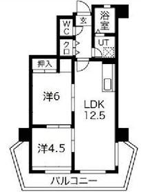 ホーユウパレス姫路広畑(2LDK/3階)の間取り写真