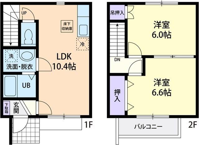 LAPIS B(2LDK/1階)の間取り写真