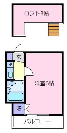 レオパレス布忍A棟(1K/1階)の間取り写真