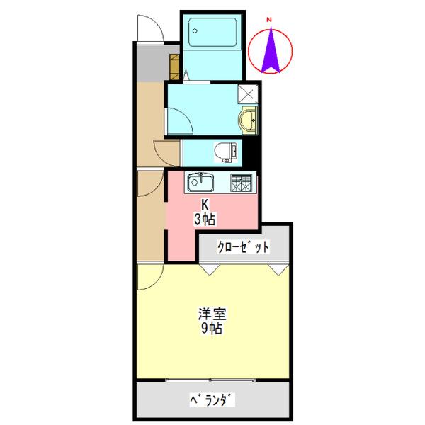 GRANDIS MASUDA(1K/1階)の間取り写真