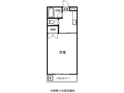 ステーションハイム(1K/3階)の間取り写真
