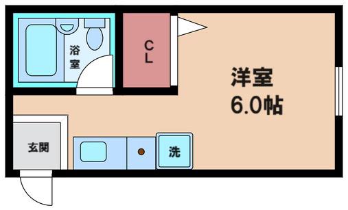 CASA沢ノ町(ワンルーム/1階)の間取り写真