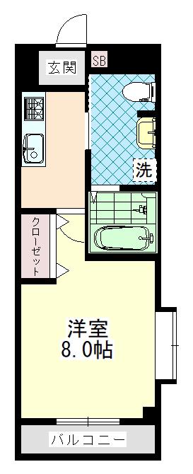 パレス トモ(1K/5階)の間取り写真