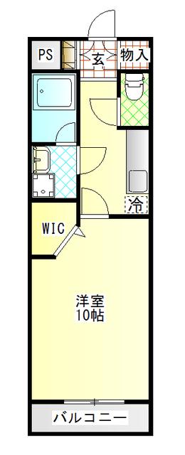 イロハビル(1K/1階)の間取り写真