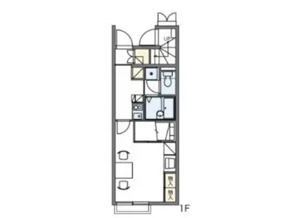 レオパレスあわの(1K/1階)の間取り写真