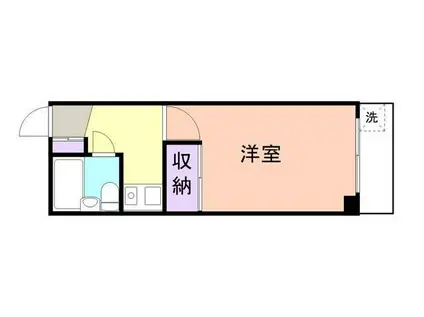 スカイハイツ三木町(1K/6階)の間取り写真