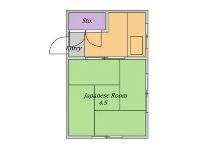 メゾンベリーズ(1K/2階)の間取り写真