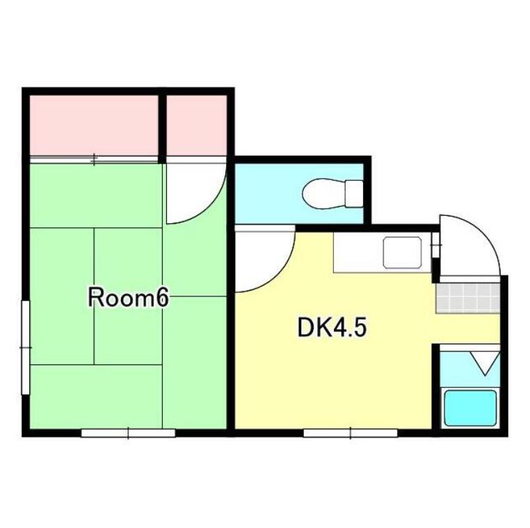北斗荘(1DK/2階)の間取り写真