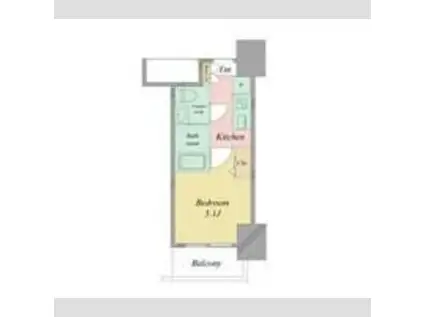 アリビオ立花II(1K/3階)の間取り写真