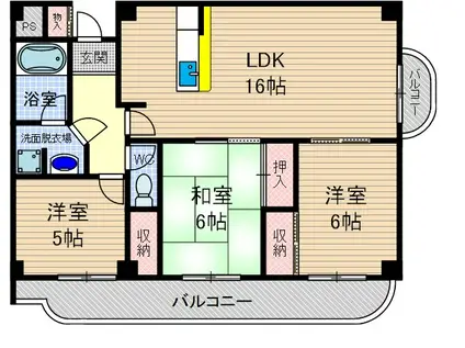 プルミエール春日丘(3LDK/1階)の間取り写真