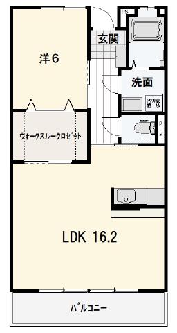 エトワール新涯(1LDK/1階)の間取り写真