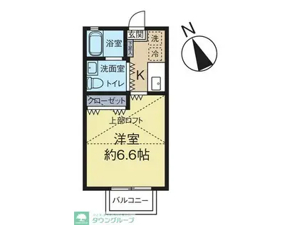 ダイユー36番館(1K/2階)の間取り写真