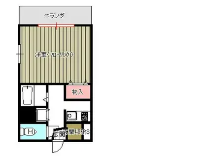 グランデ北安江(1K/3階)の間取り写真