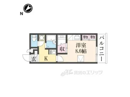 レオパレス愛(1K/2階)の間取り写真