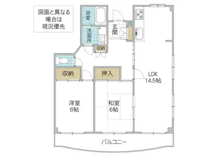 サンステージ見川(2LDK/3階)の間取り写真