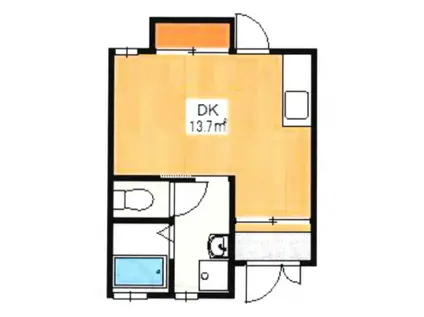 上住吉1丁目 (ワンルーム/1階)の間取り写真