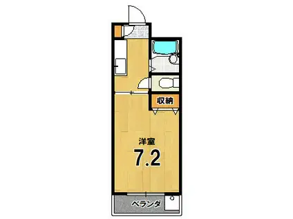 ATIROM18(1K/2階)の間取り写真