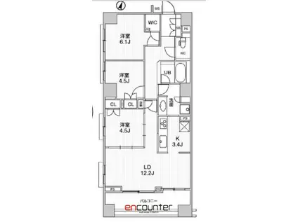 パークハウス練馬春日町(3LDK/3階)の間取り写真
