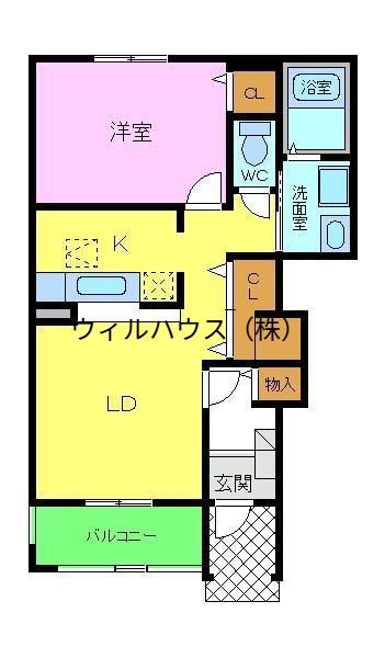 アビタシオン シャンゼリゼ(1LDK/1階)の間取り写真