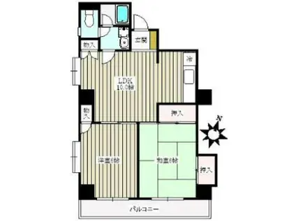 グリーンヒル文京(2LDK/7階)の間取り写真