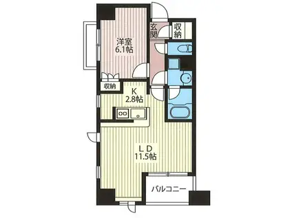 エスティメゾン北新宿(1LDK/8階)の間取り写真