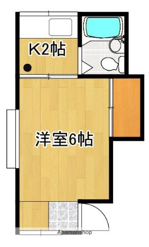 ビアンカ元紺屋(1K/2階)の間取り写真