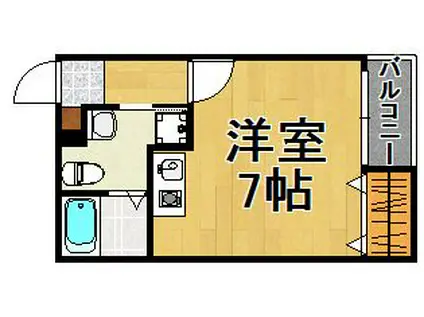 CASAMENTO LARGO(ワンルーム/2階)の間取り写真