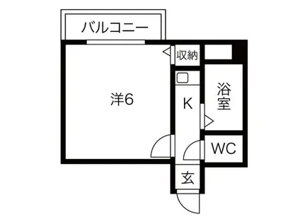 ロイヤルレスト芦原(1K/3階)の間取り写真