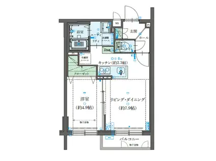 ファインクラス札幌琴似(1LDK/5階)の間取り写真