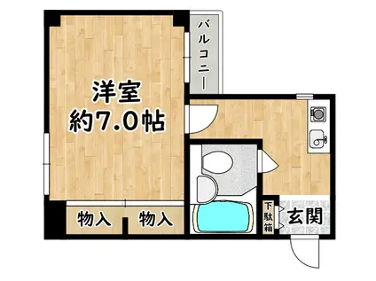 シェレナ塚本(1K/3階)の間取り写真