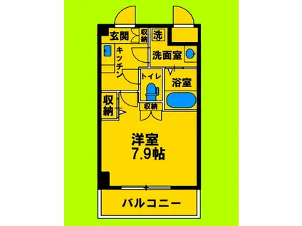 アーデン江坂スリー(1K/3階)の間取り写真