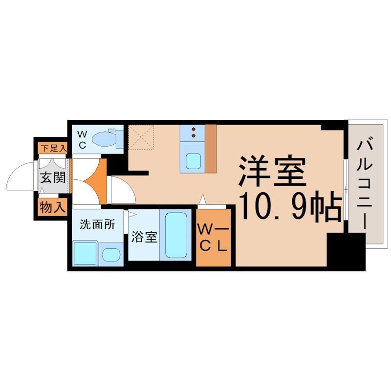 プレサンス池下トレス(ワンルーム/12階)の間取り写真