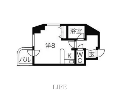 レクセル札幌平岸(1K/8階)の間取り写真