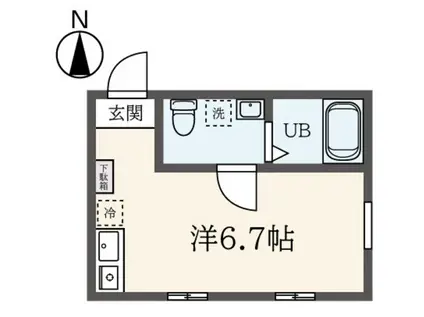 IMPERIAL HILLS OKUBO(ワンルーム/1階)の間取り写真