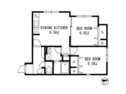 レガーロEBIS(2DK/4階)の間取り写真