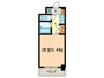 ヴァンテージ本陣(1K/2階)の間取り写真