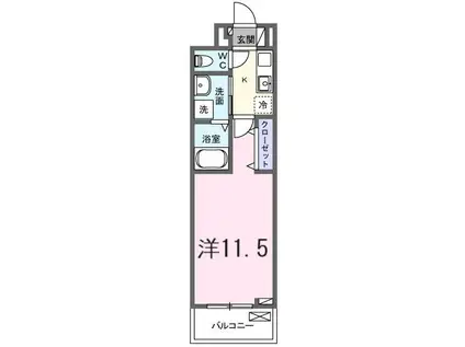 たばさはうすII(1K/3階)の間取り写真