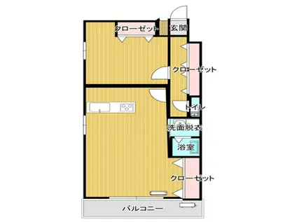 メゾンド・タメキ(1LDK/3階)の間取り写真