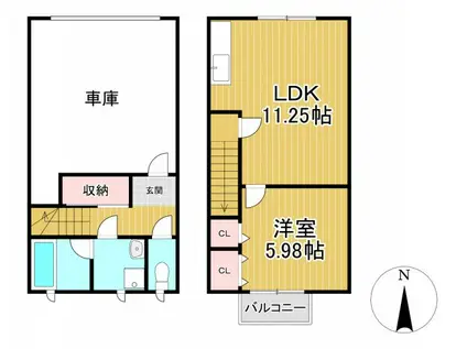AUTORIMESSA(1LDK/1階)の間取り写真