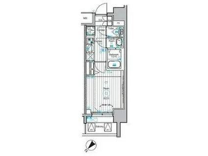 メイクスアート大曽根(1K/2階)の間取り写真