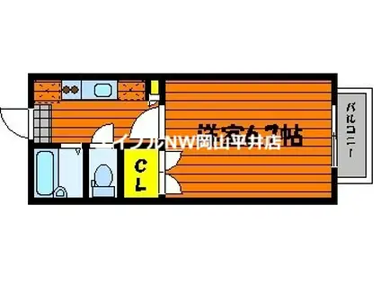 セイル94(1K/2階)の間取り写真