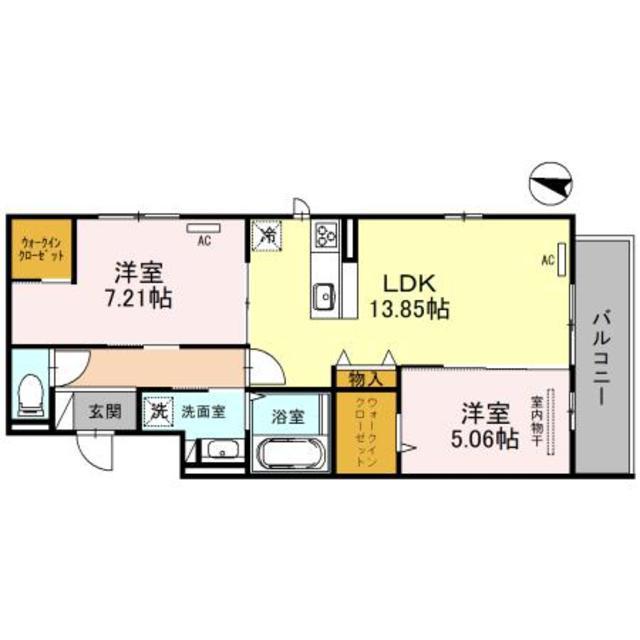 エヌ プレミール(2LDK/3階)の間取り写真