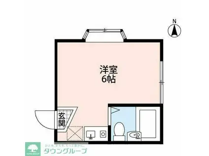 コーポシャトレ(ワンルーム/1階)の間取り写真