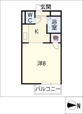 ナチュラルクリマ(1K/1階)の間取り写真